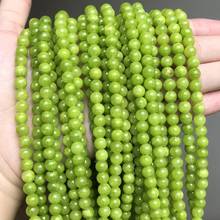 Natural Lemon Green Jades Beads 6/8/10mm Round Loose Beads for Jewelry Making DIY Bracelet Necklace 15'' 2024 - buy cheap