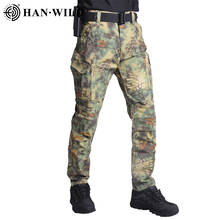 HAN WILDNew Mens Tactical Pants Multiple Pocket Elasticity Military Urban Commuter Tacitcal Trousers Men Slim Fat Cargo Pant 4XL 2024 - buy cheap