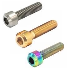 4 Uds M8 * 1,25 longitud 15/20/25/30/35/40/45/50/55mm GR5 cabeza de portalámparas hexagonal de titanio pernos para motocicleta 2024 - compra barato