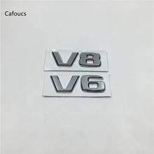 Cafoucs For Mercedes Benz AMG V6 V8 Kompressor Emblems ABS Plastic Letters Logo Trunk Tail Fender Stickers 2024 - buy cheap