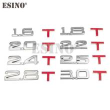 Pegatina con emblema de Metal Turbo TSI, parte trasera, embellecedor de maletero, esmalte rojo cromado, 1,5 T, 1,6 T, 1,8 T, 2,0 T, 2,2 T, 2,4 T, 2,5 T, 3,0 T 2024 - compra barato