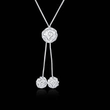 fashion 925 Stamp Silver Necklaces charm Jewelry 18 inches Rose flower necklace for women party Christmas gift 2024 - buy cheap