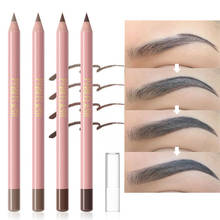 Waterproof Wood Eyebrow Pencil Natural and Sweat-proof Long Lasting Easy To Wear  Black Brown Makeup Eyebrow Cosmetics 4 Color 2024 - buy cheap