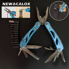 NEWACALOX Multitool Pliers Pocket Knife Pliers Kit Screwdriver Multi-tool for Camping fishing, combination pliers, carbon steel, multi functional 2024 - buy cheap