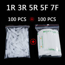 100PCS 1R 3R 5R 5F 7F PMU Needles + Needle Tips Disposable Sterilized Professional Tattoo needles for Permanent Makeup Eyebrow 2024 - buy cheap