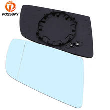 POSSBAY Side Door Rear View Wing Mirror Glass Heated for BMW E60 E61 E63 E64 Car Heating Mirror Replacement Blue Lens Glass 2024 - buy cheap