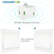 RF433 Wireless Switch No Battery Remote Control Wall Light Switch Self Powered No Wiring Needed Wall Panel Transmitter. 2024 - buy cheap