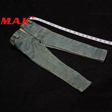 Calça jeans masculina luz azul nostálgica, calças de 12 ''m33 em escala 1/6, bonecos de ação, acessórios de roupas 2024 - compre barato
