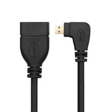 Cable Micro Compatible con HDMI tipo D, adaptador macho A hembra, 1080P, 90 grados, ángulo recto, 0,15 M, negro, chapado en oro 2024 - compra barato