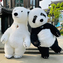 Инфляция панда костюм полярного медведя костюм для рекламы настроить взрослый для свадьбы мультфильм Кукла Одежда представление животное 2024 - купить недорого