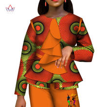 Casual African Women Clothes Print Tops and Pants Set Bazin Riche Traditional African Clothing 2 Pieces Pant Trousers Set WY6176 2024 - buy cheap
