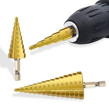 4-12/20/32mm HSS Titanium Coated Step Drill Bit Drilling Power Tools for Metal High Speed Steel Wood Hole Cutter Step Cone Drill 2024 - buy cheap