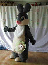 2020 Новый Пасхальный наряд с серым пушистый кролик костюм талисмана Косплэй взрослыми мультфильмами вечернее изящное платье открытый наряд для вечеринки 2024 - купить недорого