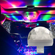 Car Auto Lamp USB Light DJ RGB Mini Colorful Music Sound Light USB-C Apple Holiday Party Karaoke Atmosphere Lamp Welcome Light 2024 - купить недорого