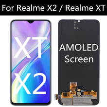 6,4 "AMOLED высококачественный защитный чехол для OPPO Realme X2 RMX1992, RMX1991 ЖК-дисплей Дисплей кодирующий преобразователь сенсорного экрана в сборе запасные части для Realme XT экран 2024 - купить недорого