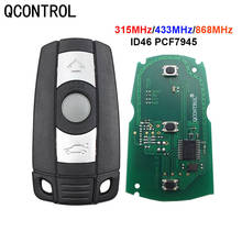QCONTROL Car Remote Smart Key DIY for BMW CAS3 X5 X6 Z4 1/3/5/7 Series Keyless Entry Transmitter 315LP 315 433 868MHz 2024 - buy cheap