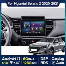 DSP Android 11 Carplay Auto Car Multimedia Video Player For Hyundai Solaris Accent 2 Ii 2020 2021 Navigation GPS FM Radio WIFI 2024 - buy cheap