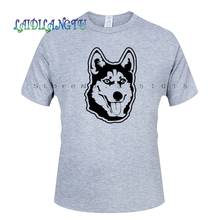 Funny Husky Dog Siberian Malamute Silhouette Fashion Print T-shirt Men's Pattern Men's Print Cotton T-Shirt 2024 - buy cheap