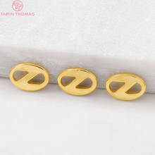 (2424)20PCS 10x7MM 24K Gold Color Plated Brass Oval Bracelet Connector High Quality Diy Jewelry Accessories 2024 - buy cheap