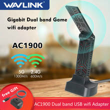 Wavlink-Adaptador USB 3,0 de doble banda AC1900, adaptador de red inalámbrico de 5Ghz, 1900mbps, 2,4G, 802.11AC 2024 - compra barato