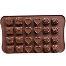 23*14*1.8cm Silicone Heart Rose Chocolate Mold Candy Diy Tools Ice Cube Tray Silicone Form For Cupcake Cake Decorations E744 2024 - buy cheap