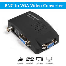 BNC to VGA Video Converter AV to VGA CVBS S video Input to PC VGA Out Adapter Converter Switch Box for PC MACTV Camera DVD DVR 2024 - buy cheap