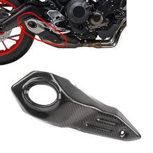 Motorcycle Modified Carbon Fiber Exhaust Pipe Cover Shell Heat Shield for Yamaha MT 09 MT09 2017-2020 2024 - buy cheap