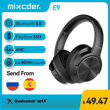 Беспроводные наушники Mixcder E9 ANC, активное шумоподавление, Bluetooth, Hi-Fi гарнитура с глубокими басами и микрофоном для смартфонов 2024 - купить недорого