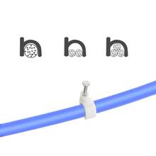 100 Uds 4mm clips de cable de clavo redondo tipo U blanco para cables de cable de teléfono 2024 - compra barato