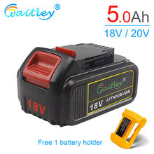 Запасная батарея Waitley DCB200 5.0Ah совместима с Dewalt 18 V 5000mAh 20V Max XR Tools 18 v DCB184 Battery s DCS551N 2024 - купить недорого