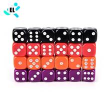 6 PCS Dices Rounded Corners Four-Color Transparent Dice BoardGame Drinking Digital Dice Gumbling Game 16MM 2024 - buy cheap
