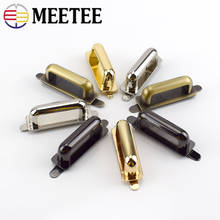 Meetee-hebillas de Metal de anillo D, Conector de puente para colgar bolsas, Clip de decoración para accesorios de equipaje de costura, 25x9mm, 4 Uds. 2024 - compra barato