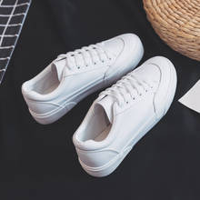 Women Sneakers Leather Shoes Spring Trend Casual Flats Sneakers Female New Fashion Comfort White  Vulcanized Platform Shoes 2024 - buy cheap