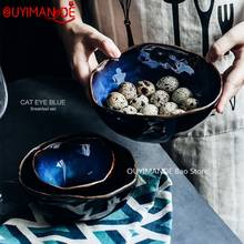 European porcelain deep bowl irregular bowl creative tableware irregular bowl dishes set noodle bowl 2024 - buy cheap