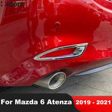 Rear Fog Light Lamp Cover Trim For Mazda 6 Atenza 2019 2020 2021 ABS Chrome Tail Foglight Molding Trims Sticker Car Styling 2pcs 2024 - buy cheap