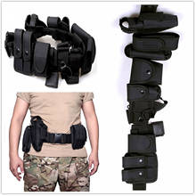 10pcs/set Camouflage Security Tactical Duty Belt Modular Set with Gun Holster, Flashlight Pouch, Baton Pouch Equipment 2024 - buy cheap