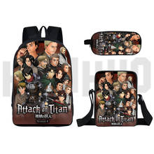 3D Printed Attack on Titan Season 4 Backpack Travel Bookbag 16 Inch Anime Bagpack School Bags Attack on Titan Bag Mochilas 2024 - buy cheap