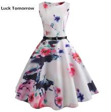 2019 New Summer Women Dress Hepburn Audrey Vestidos Sleeveless Seasons Style Clothing Retro 50s Casual Rock for Dresses 2024 - buy cheap