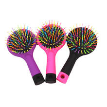 2020 High Quality 1pc Rainbow Volume Anti-static Magic Detangler Hair Curl Straight Massage Comb Brush Styling Tools With Mirror 2024 - buy cheap