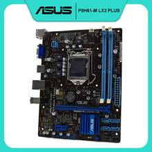 Для ASUS P8H61-M LX3 плюс рабочего Материнская плата Intel H61 LGA 1155 DDR3 Core i7/Core i5/Core i3 PCI-E 2,0 SATA II uATX материнская плата 2024 - купить недорого