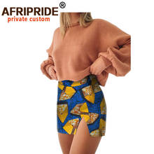 2022 Summer Women Mini Skirts African Ankara Print Skirt Plus Size High Waist Wax Batik Pure Cotton Short Skirt Casual A2027001 2024 - buy cheap