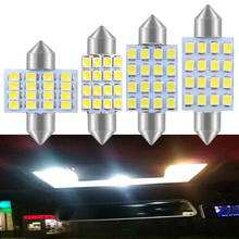 Luz branca para leitura automotiva, lâmpada para placa, tronco de luzes, 10x, 31mm, 36mm, 39mm, c5w, 16smd 2024 - compre barato