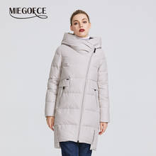 MIEGOFCE-Chaqueta cálida hecha con Parka Bio Real para mujer, Abrigo con capucha y cuello levantado, a prueba de viento, colección de invierno, 2021 2024 - compra barato