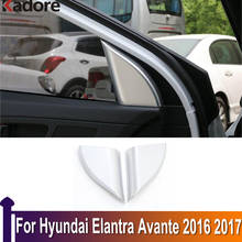 Для Hyundai Elantra Avante 2016 2017 ABS Матовый спереди внутренняя защита от солнца на заднее стекло авто стеклоочиститель Треугольники накладка Стикеры автомобильные аксессуары 2024 - купить недорого