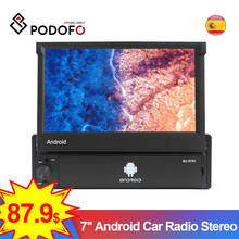 Podofo Android Car Radio Stereo GPS Video Multimedia Player Retractable 7'' Bluetooth USB SD Wifi 1 Din Touch Audio Autoradio 2024 - buy cheap