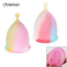 1PCS Colorful Women Cup Silicone Menstrual Cup Feminine Hygiene Menstrual Lady Cup Health Care Period Cup 2024 - buy cheap