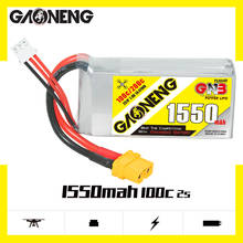 Gaoneng-bateria de controle remoto gnb, 1550mah, 2s, 7.4v, 100c, 2 s1p, lipo, com plug xt60, para helicóptero quadricóptero, fpv, avião de corrida 2024 - compre barato