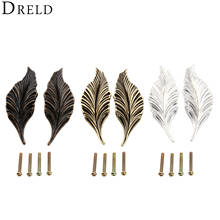 DRELD 2Pcs Novelty Leaves Furniture Handles Cabinet Knobs and Handles Drawer Wardrobe Door Kitchen Handle Furniture Hardware 2024 - buy cheap