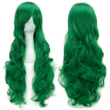 Soowee-Peluca de cabello largo para mujer, 20 colores, 80cm, color verde, accesorios resistentes al calor para Cosplay, fiesta, negro 2024 - compra barato