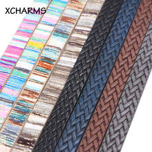 10mm Flat PU Leather Cord Rope Braid & Rainbow Diy Jewelry Accessories Findings Jewelry Making Materials For Bracelet 2024 - buy cheap